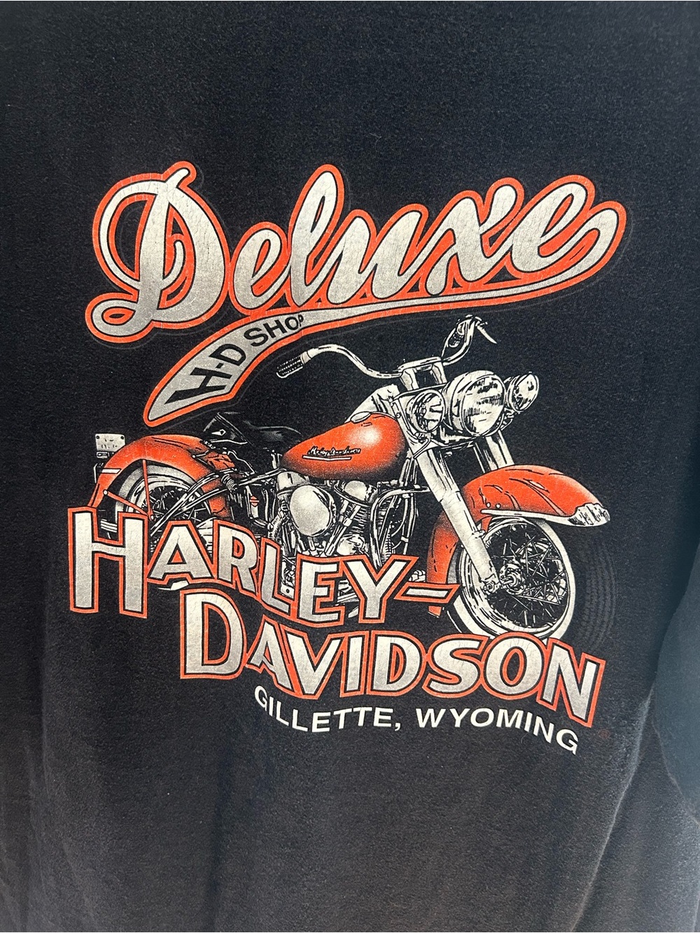 Vintage Harley Davison USA Eagle Wolf Bear Wyoming Tshirt Mens Size XL - Picture 6 of 9